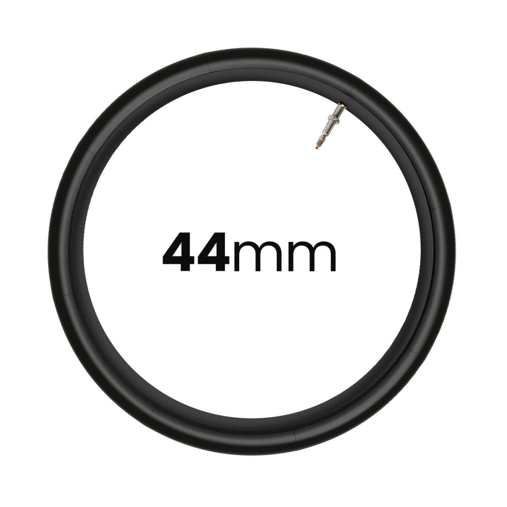Camera d'aria 24x1.75 a 1.90 per bicicletta in gomma con valvola da 44 mm Nero Avizar