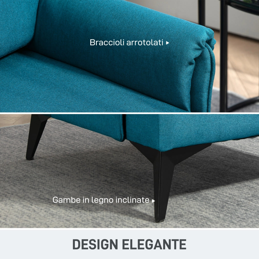 Poltrona Relax in Tessuto Verde con Braccioli ¨C Zephmum ¨C 70x73x83 cm
