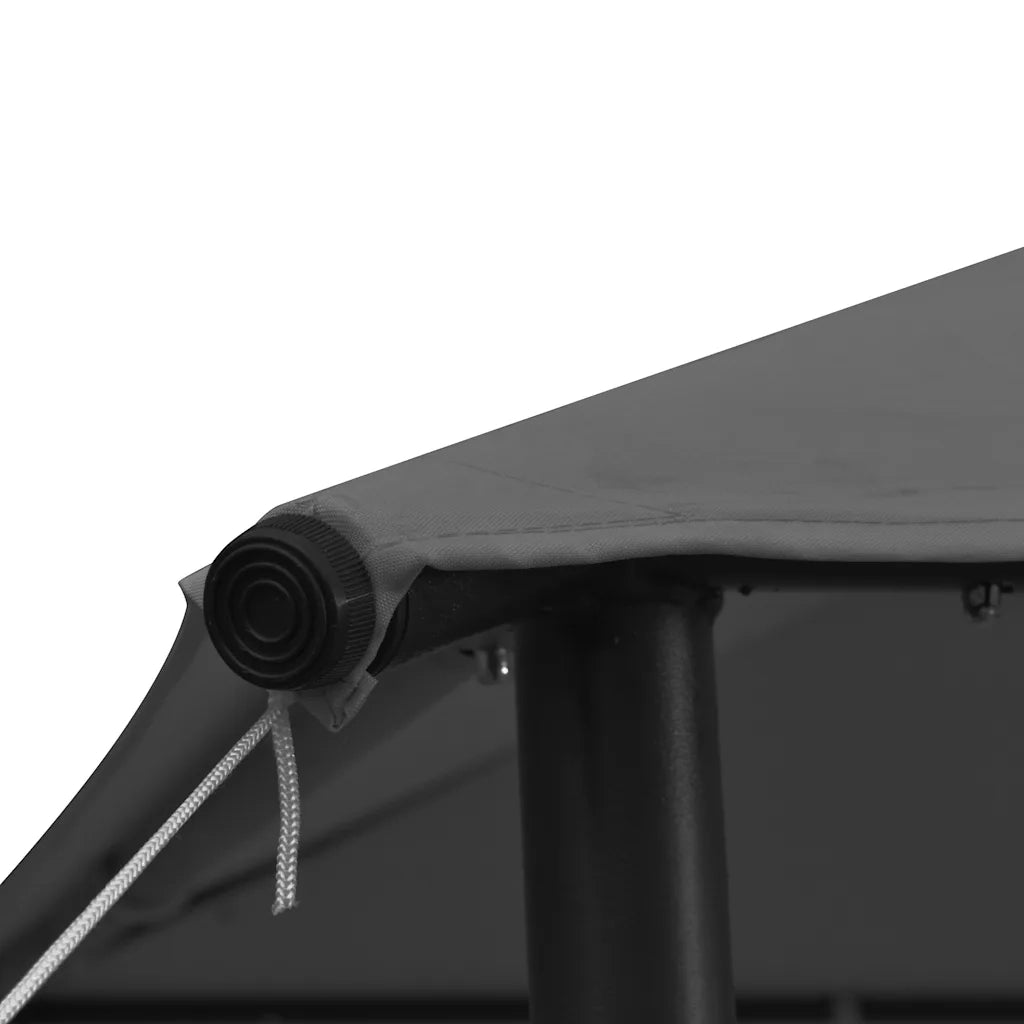 Gazebo 3x3 m Antracite in Tessuto e Acciaio 180 g/mÂ²
