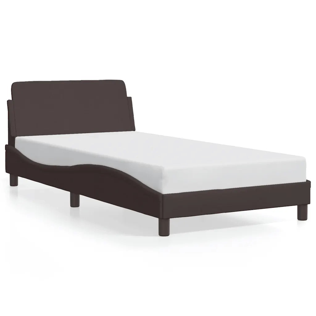 Giroletto-Struttura Letto Dover Marrone Scuro 100x200 cm Tessuto