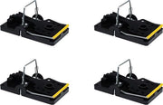 Set di 4 trappole per topi professionali - trappola per topi - trappole per topi per interni - trappole per topi - Extra Resistenti - Facili da Sfilacciare - Grandi Dimensioni Trappola per Topi - Trappole per Topi Reutilizzabili