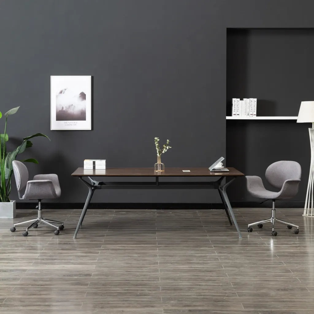 Sedia da Ufficio Girevole Grigia in Tessuto cod mxl 16746