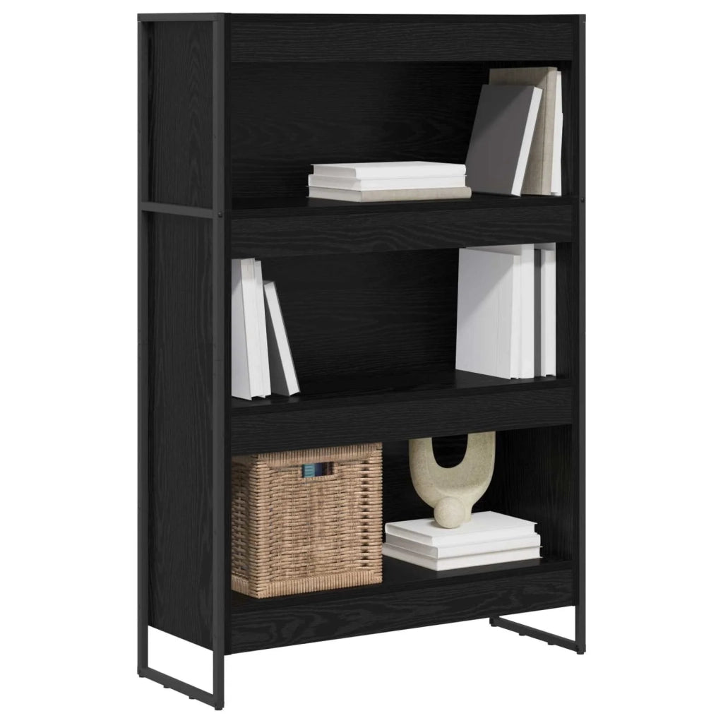 Armadio per Libri Rovere Nero 80 x 30 x 121 cm 886414
