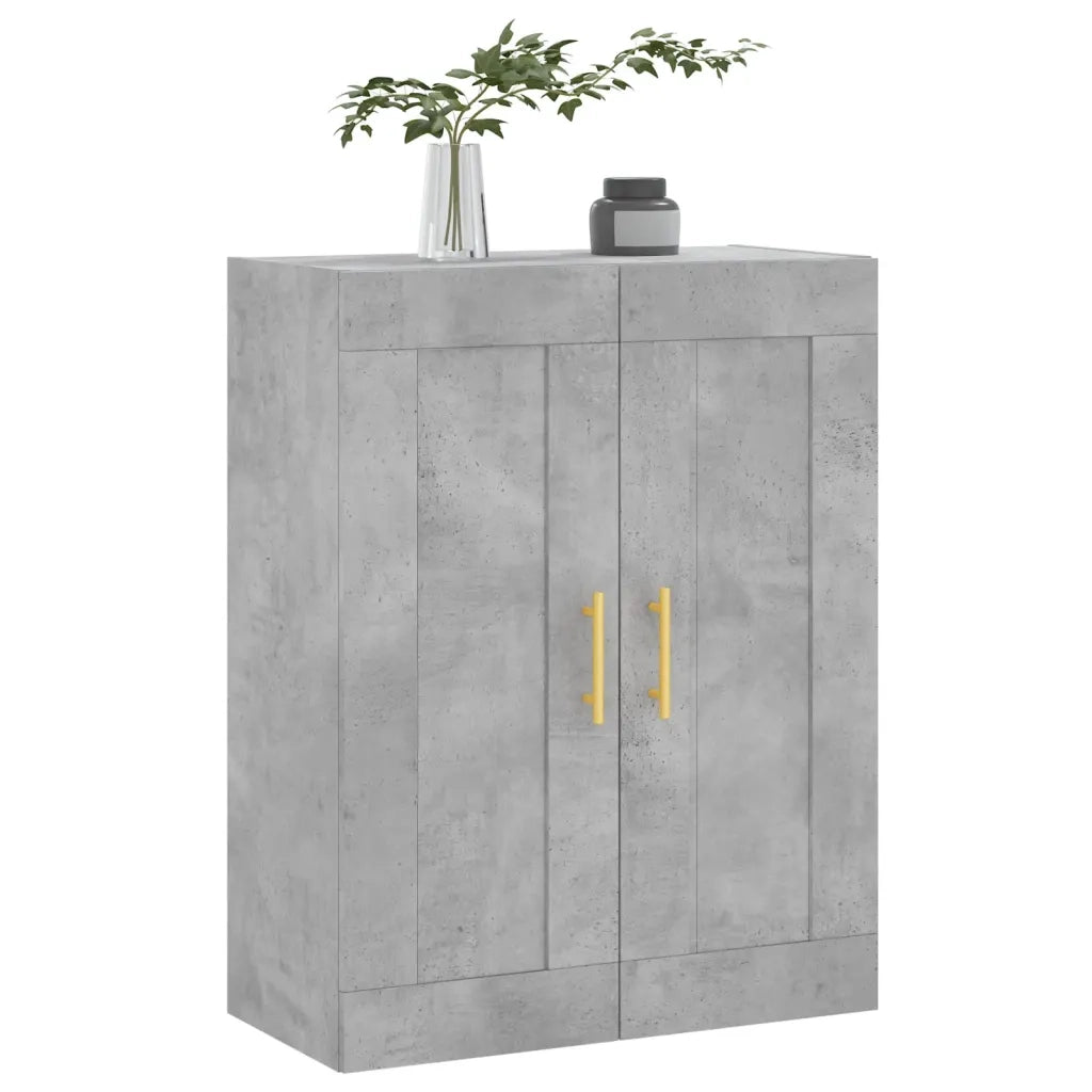 Mobile a Parete Grigio Cemento 69,5x34x90 cm Legno Multistrato 830368