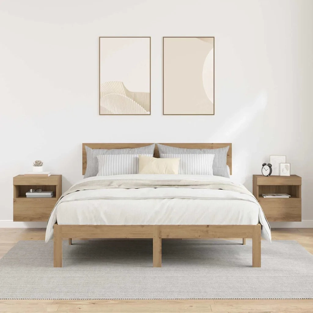 Mobiletti TV da Parete 2 pcs Rovere artigianale 40 x 30 x 40 cm 882974