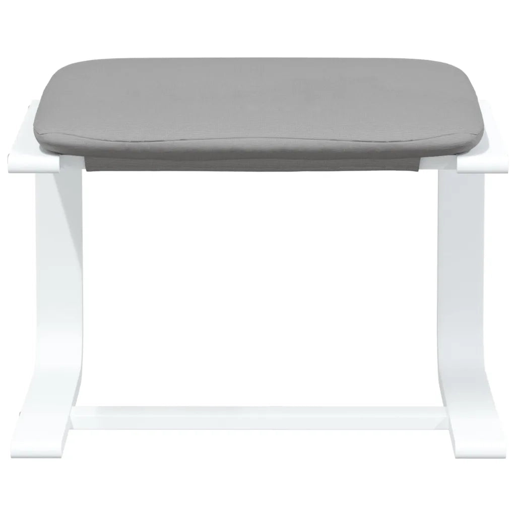 Divano Sedia-Poltrona Relax con Poggiapiedi Grigio Chiaro in Tessuto 523129