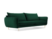 Cosmopolitan Design - Divano "Vienna" 3 posti in velluto verde bottiglia 