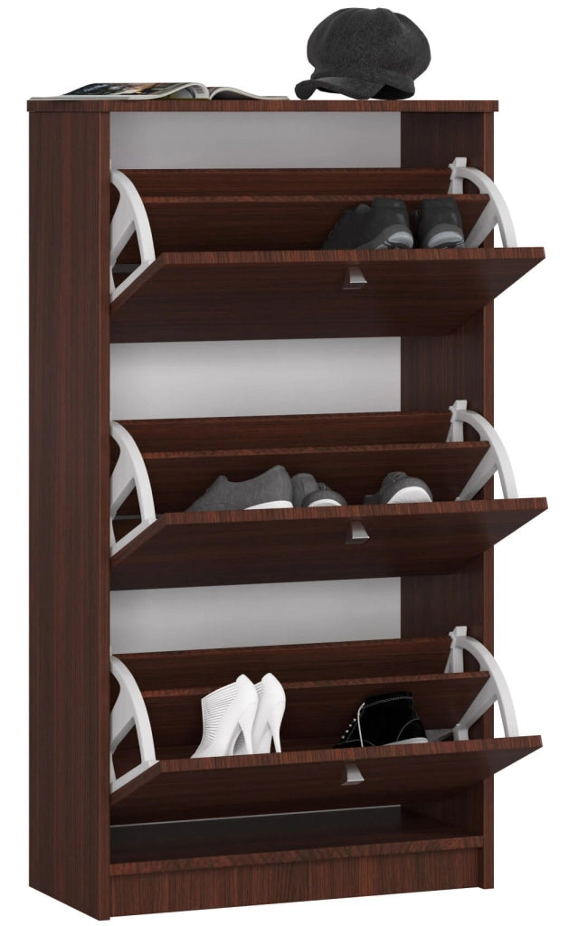 Scarpiera AKORD Wengé 60 cm 3 ante 60x28,5x113 cm