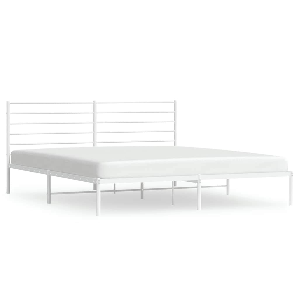 Giroletto con Testiera Metallo Bianco 200x200 cmcod mxl 103334