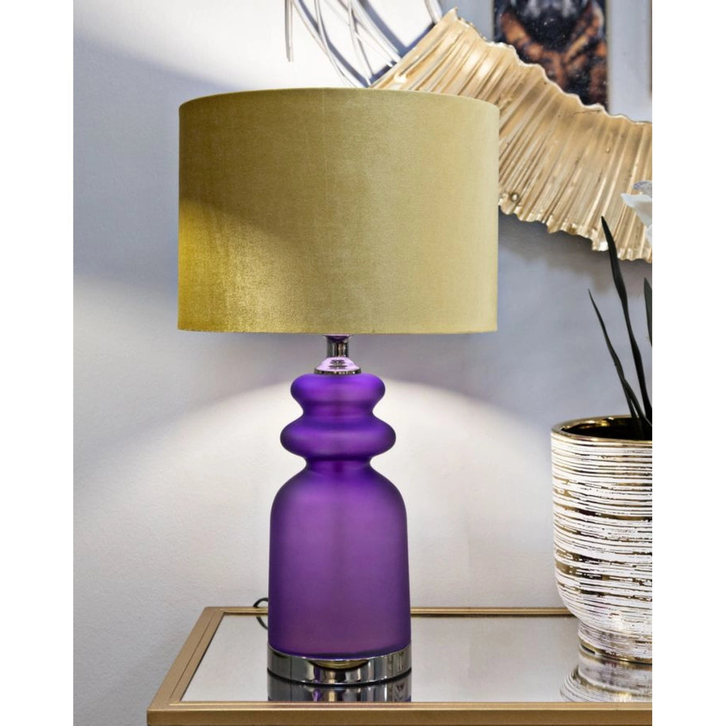 Lampada da Tavolo VKH179, Viola, Metallo, 32,5x32,5x57,5 cm