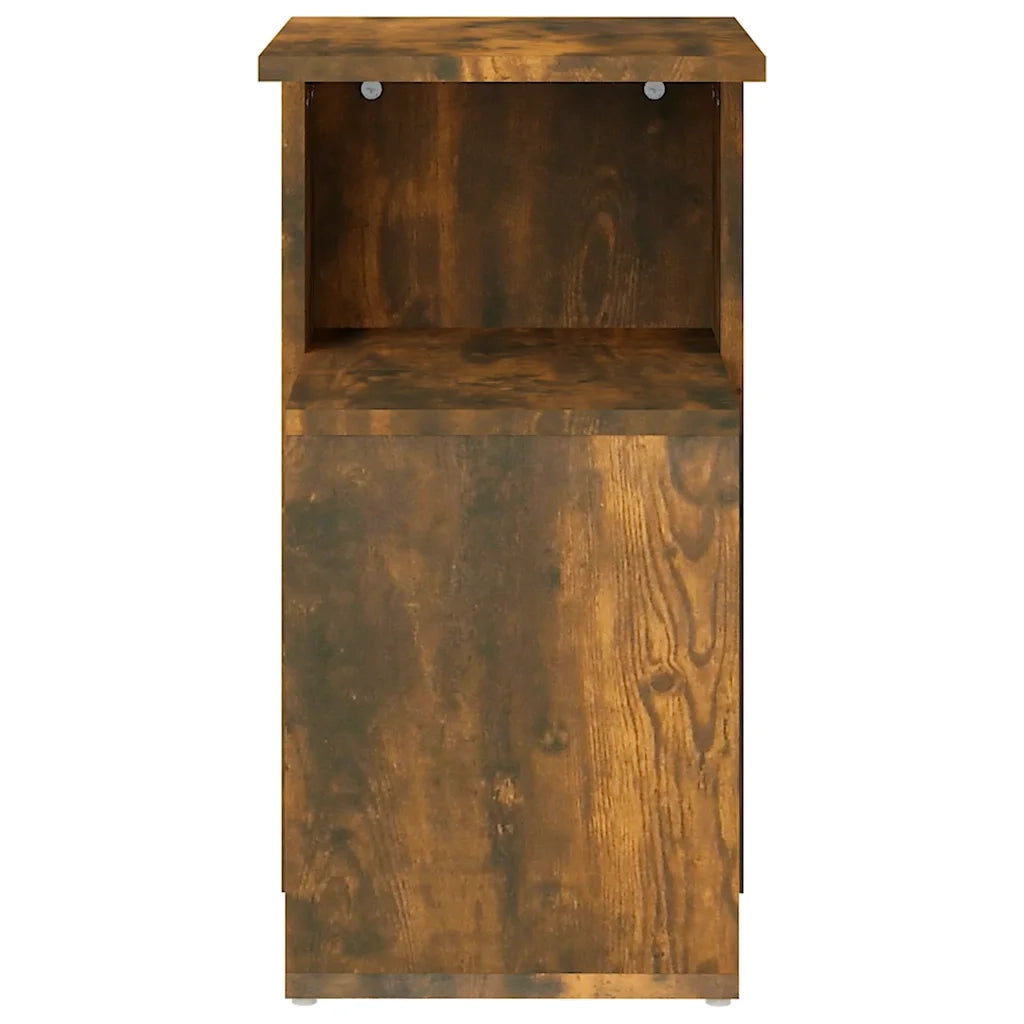 Tavolino da Salotto Rovere Fumo 36x30x56cm Legno Multistrato 815189