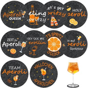 10 pezzi di supporti per bicchieri in velluto intorno Aperol Spritz accessori per bicchieri, supporti per bicchieri in velluto, supporti per bicchieri, supporti per bicchieri per bar, caffè, casa, festa, ufficio