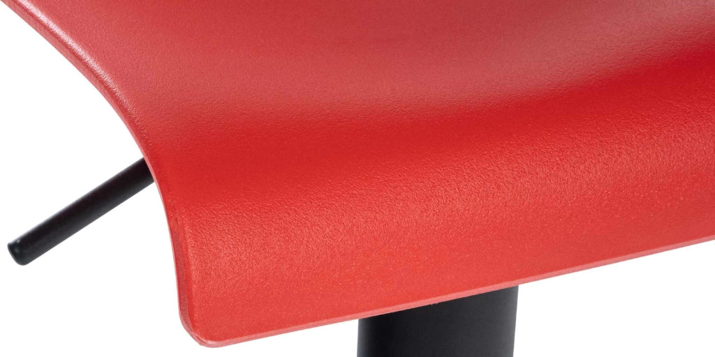 Sgabello Branford rosso,Plastica