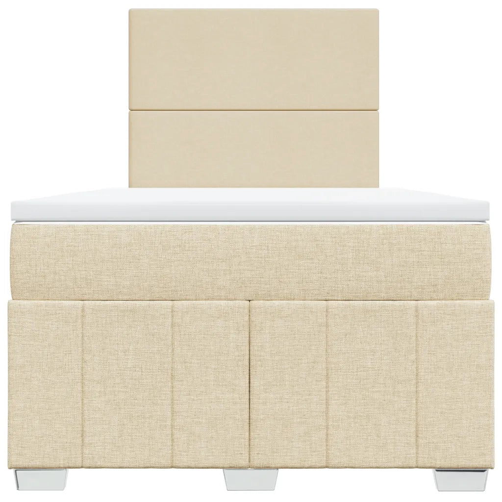 Giroletto a Molle con Materasso Crema 120x200 cm in Tessuto 3293933