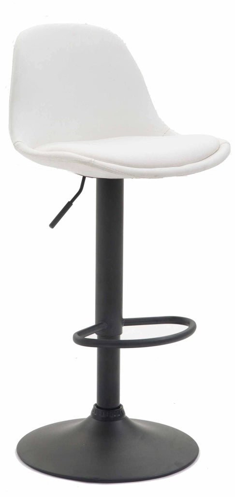 Sgabello di design KIEL in similpelle nero,bianco