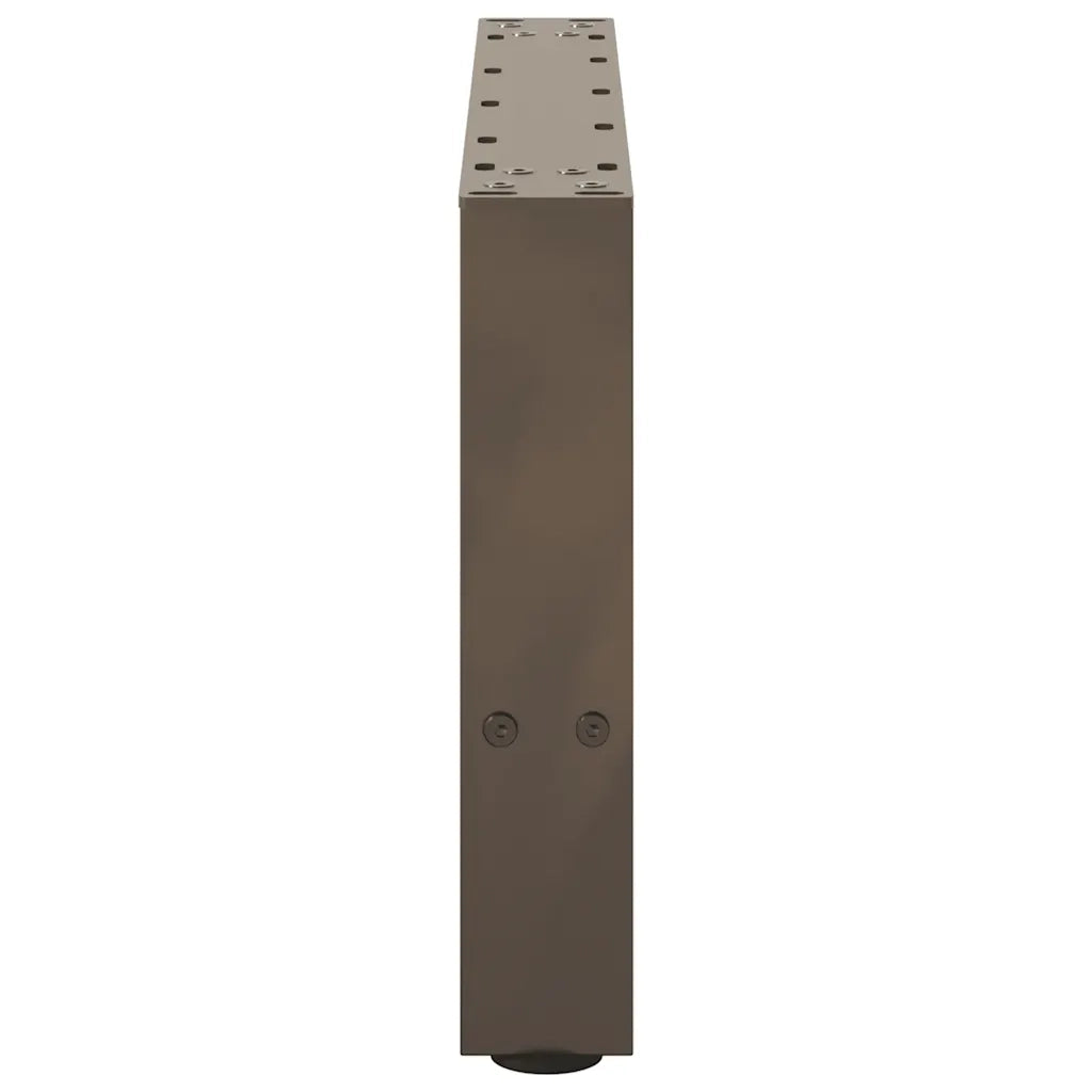 Gambe per Tavolino da Caff¨¨ in Acciaio Naturale 2 pz-Set di 2 Gamba per Tavolo 50x(30-31) cm Acciaio