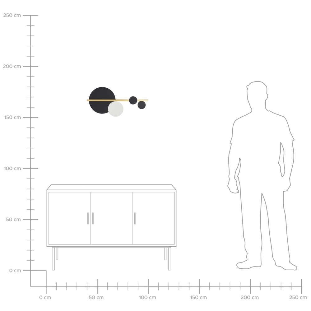 Lampada a LED da parete con paralume in metallo nero e oro LED bianco caldo Illuminazione d'accento decorativa
