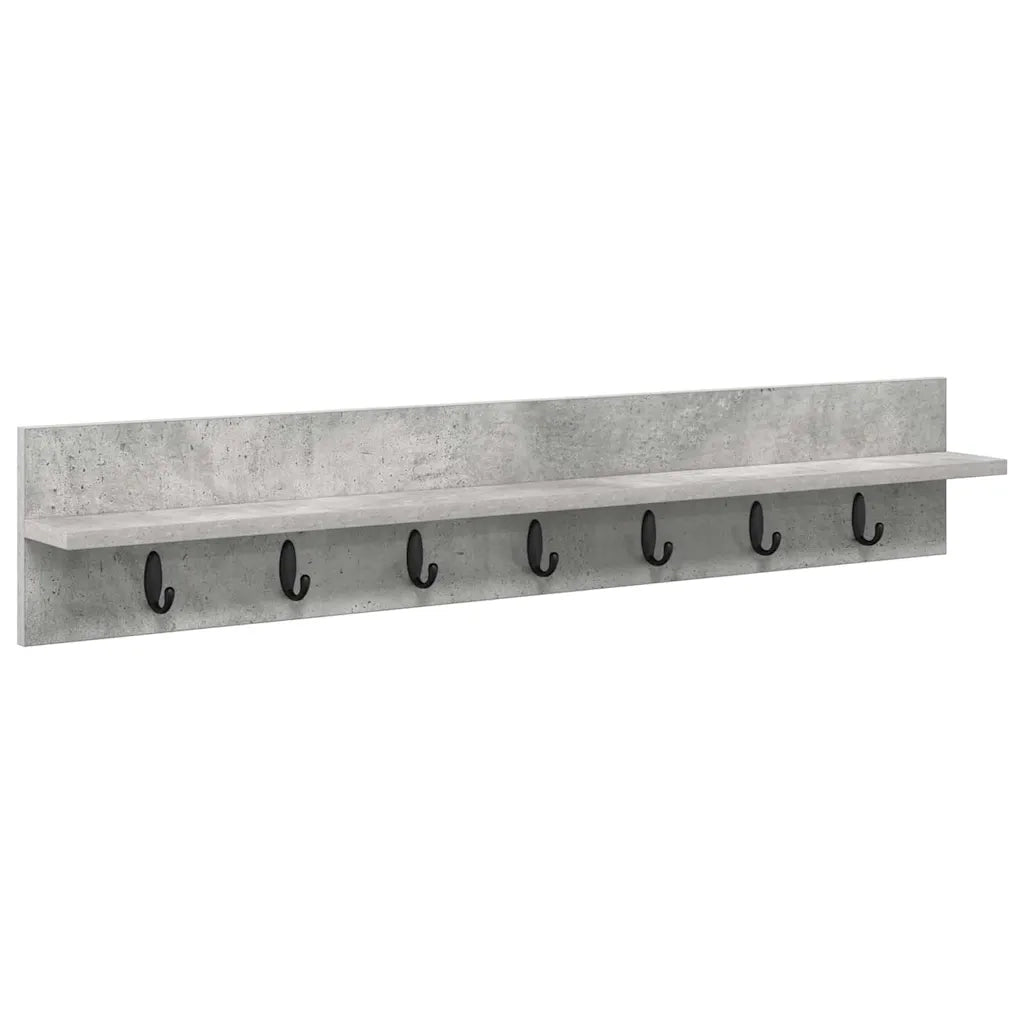 Appendiabiti a muro Grigio cemento 100 x 10,5 x 18 cm CFW4327448