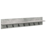 Appendiabiti a muro Grigio cemento 100 x 10,5 x 18 cm CFW4327448