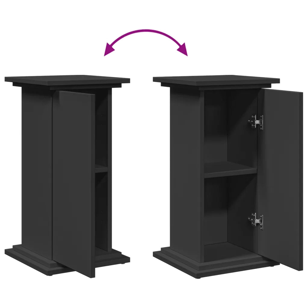 Supporto Espositivo Portaoggetti Nero 31x30x60 cm Truciolato 854617