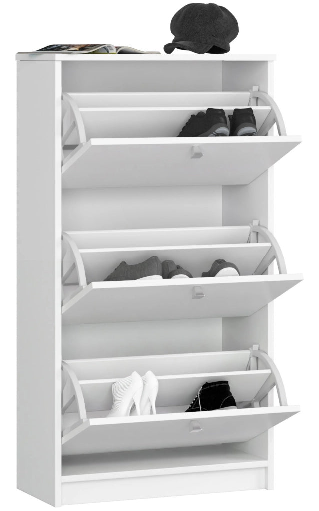 Scarpiera AKORD Bianco 60 cm 3 ante 60x28,5x113 cm