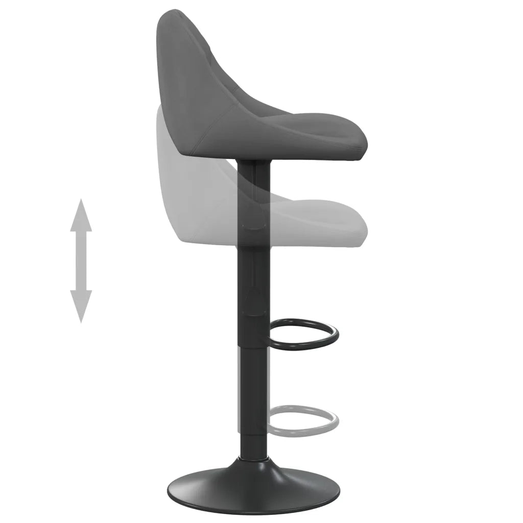 Sgabello da Bar Grigio Scuro in Velluto cod mxl 60970