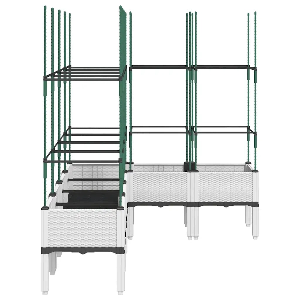Fioriera da Giardino con Graticcio Bianco 160x120x142,5cm in PP 367969