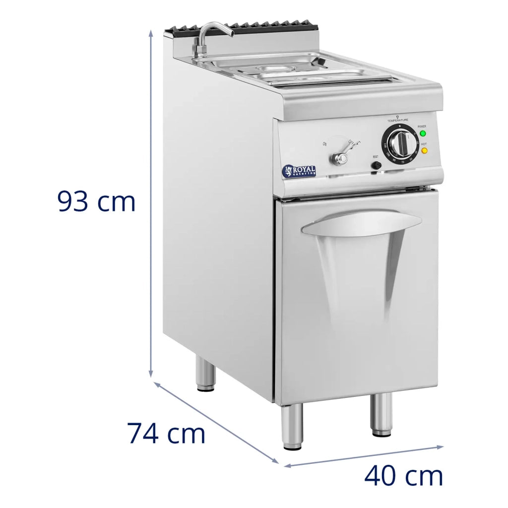 Bagnomaria 3000W GN 1/2 GN 1/3 rubinetto base mobile (40 x 73 cm) acciaio inox 14_0008295