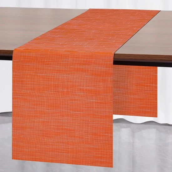 Tavolo di servizio esterno, moderno, lavabile, isolato termicamente in PVC per esterni, per abitazioni, ristoranti e hotel, 30 x 140 cm (arancione)