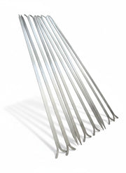 Spiedi per barbecue in Acciaio Inox AISI 304 lunghi 64 cm per Carne Pesce Verdure 10 pz