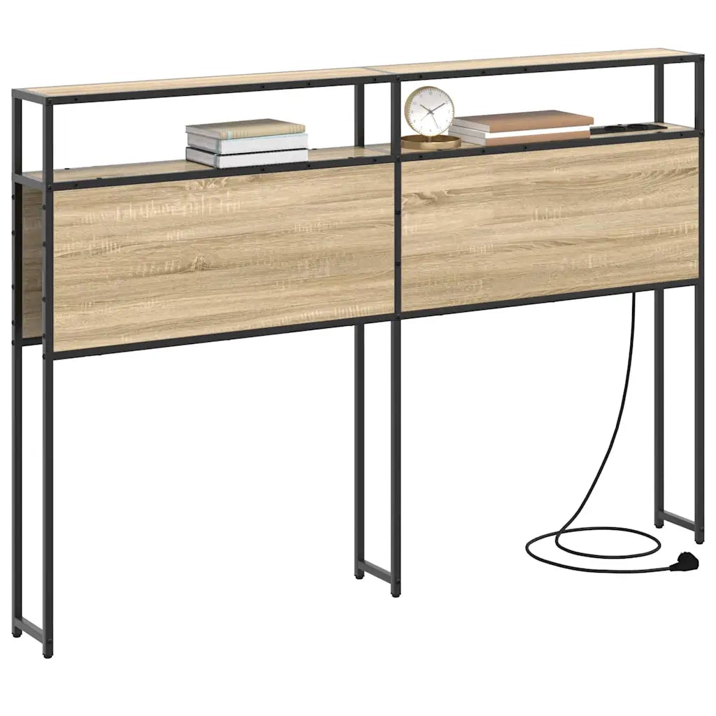vidaXL Testata contenitore rovere sonoma 135 cm Legno multistrato