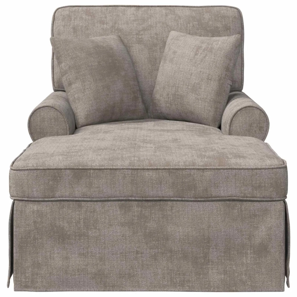 Chaise Longe con Gonna con cuscino Sabbia 157 x 91 x 91 cm ARES 42022956