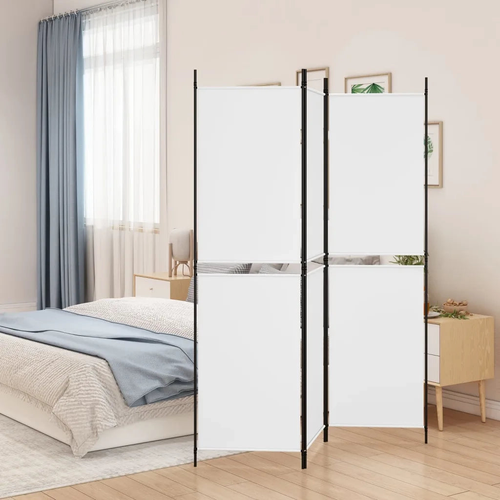 Divisorio Ambienti | Divider per stanze | Paravento a 3 Pannelli bianco 150x180 cm in Tessuto
