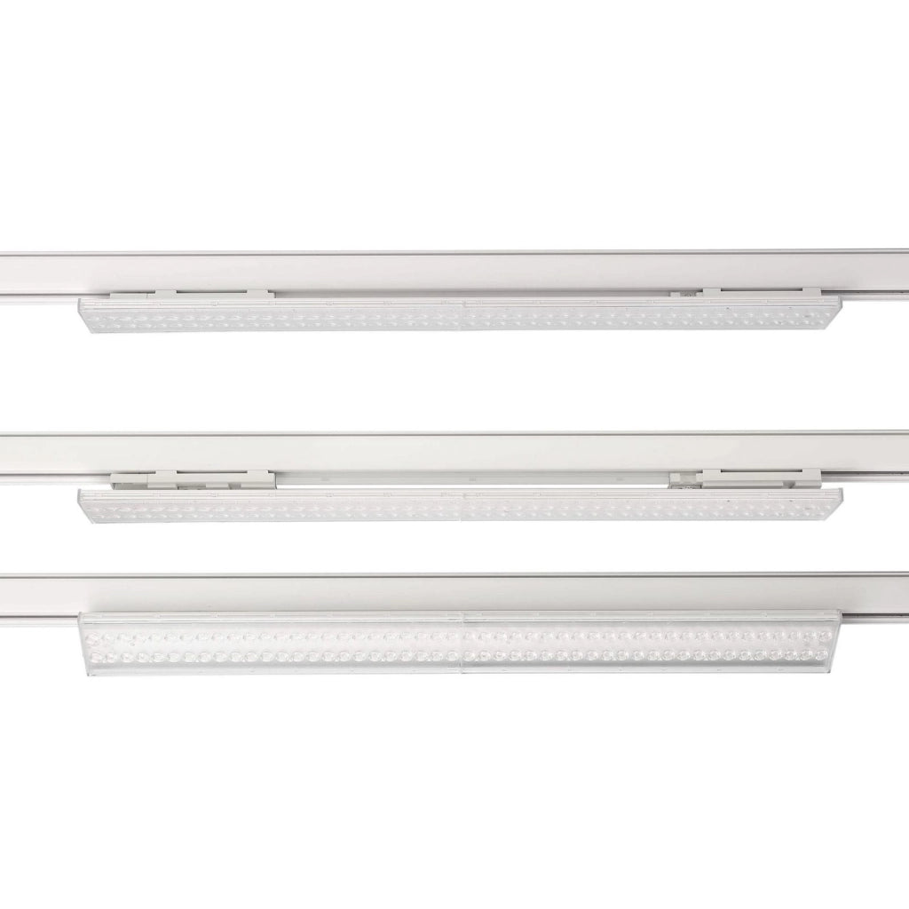 Faretto orientabile per binario trifase LED 20W 4000K lampada 60cm luce negozio vetrina ufficio 230V BIANCO