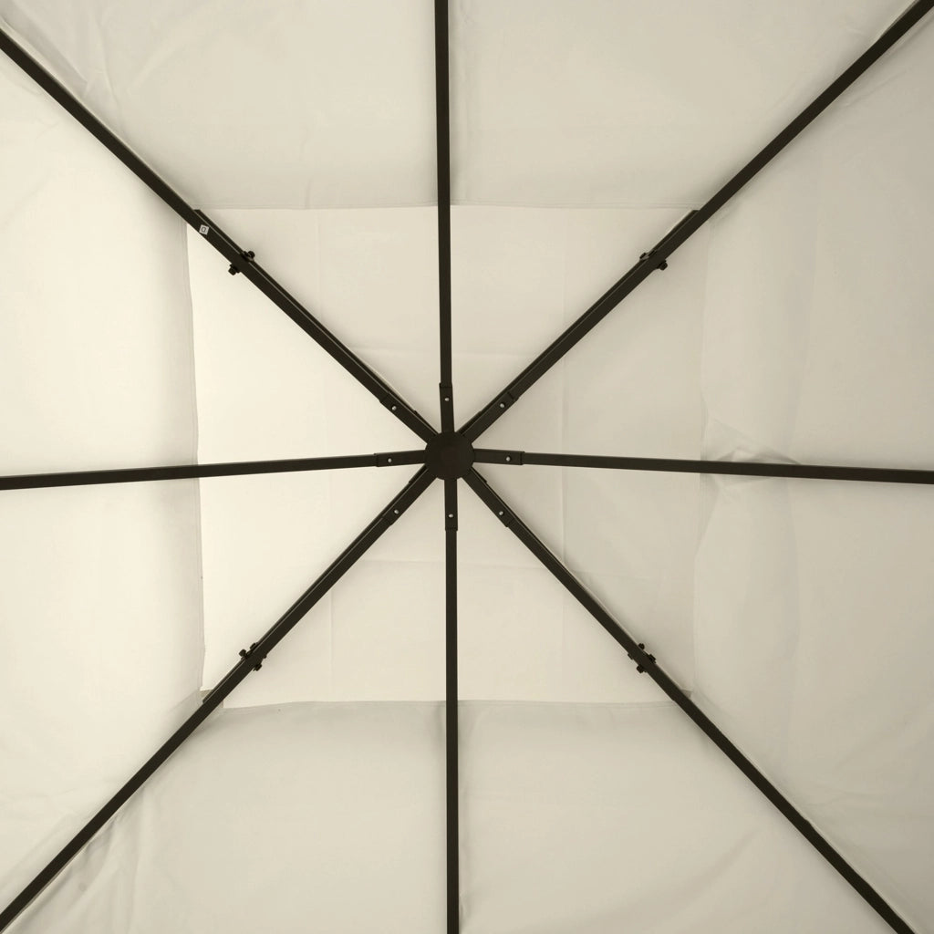 Tetto di Ricambio Impermeabile per Gazebo da Giardino 3x3m Doppio Tetto Crema