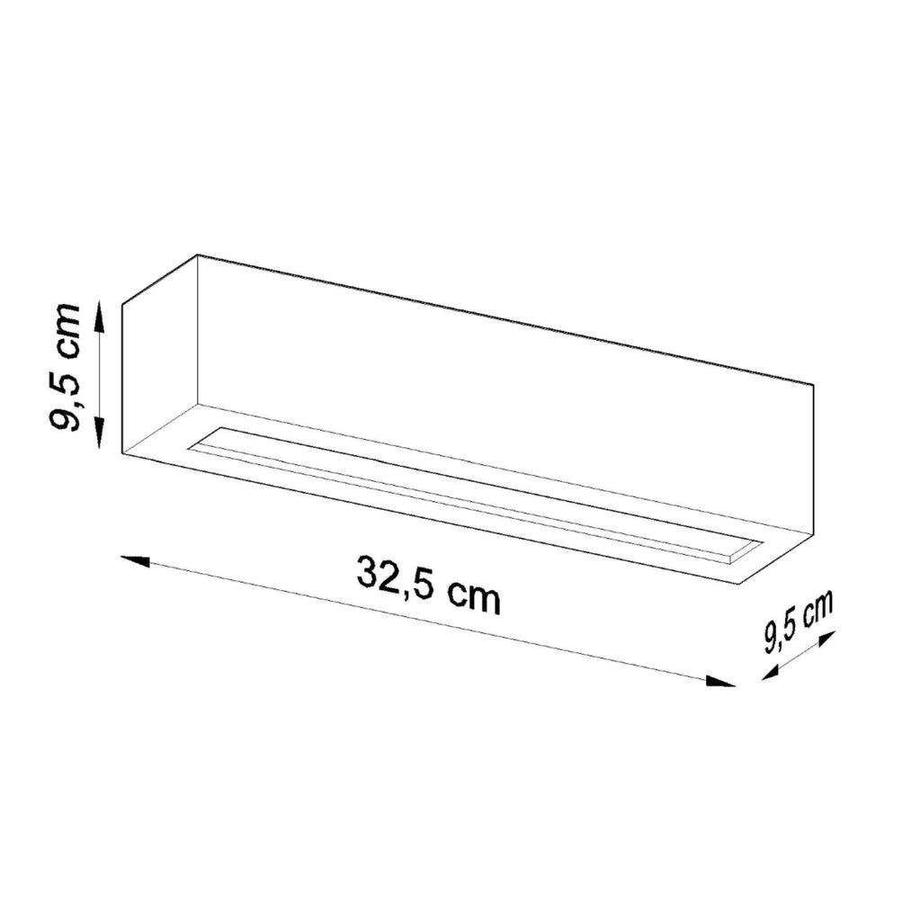 Applique da parete Pure Lume POLARO grigio E27 ceramica