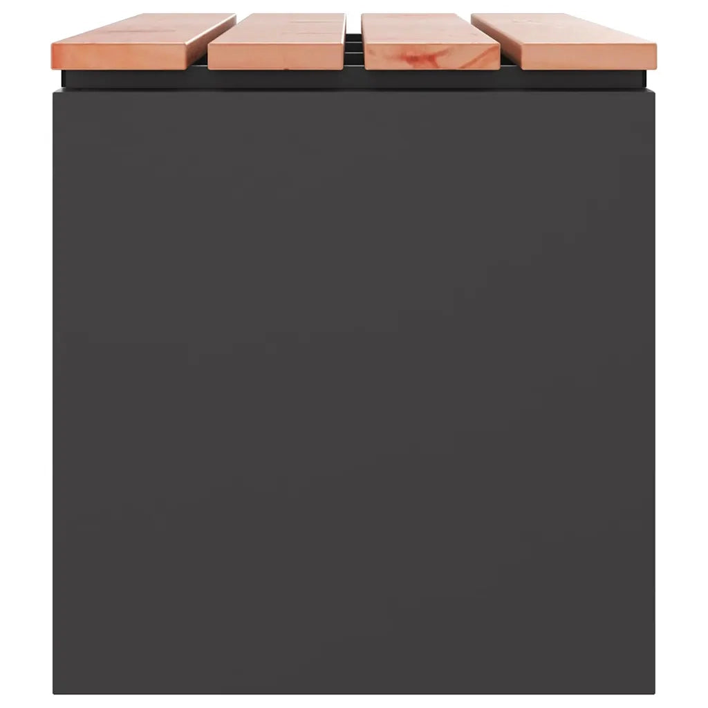 Panchina da giardino Nero 80 x 40 x 43 cm Acciaio 874898