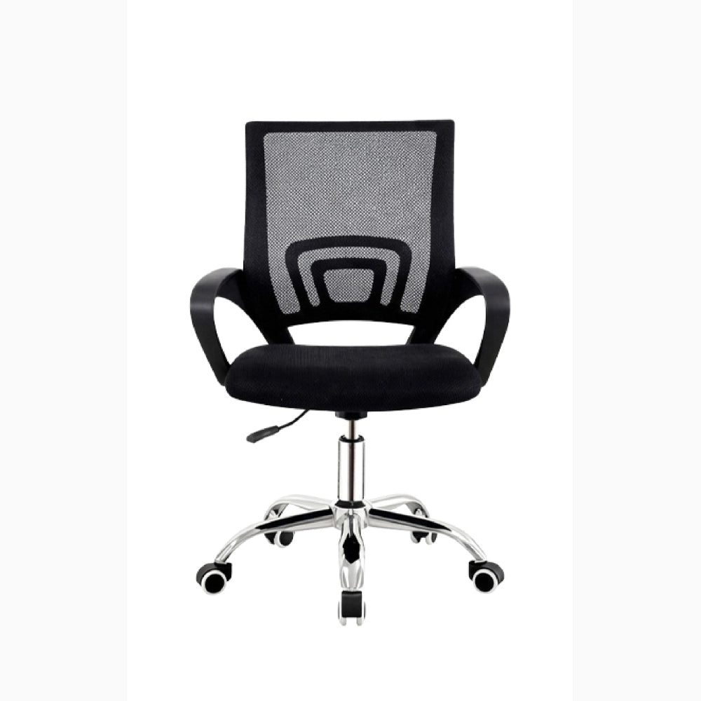 Sedia da Scrivania Ufficio ergonomica girevole imbottita Schienale a rete Nera TAMPA