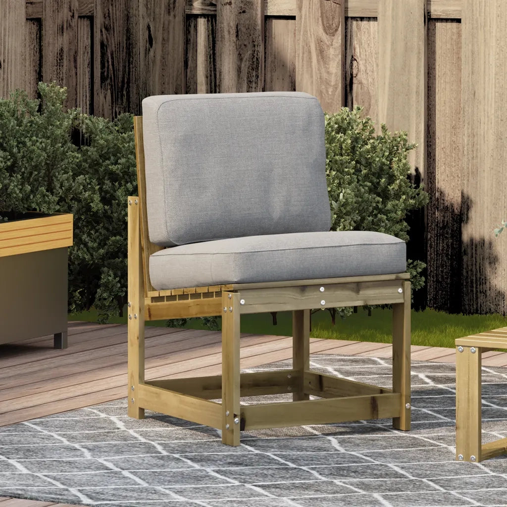 Sedia da patio-Sedia da Giardino 50,5x55x77 cm in Legno Impregnato di Pino