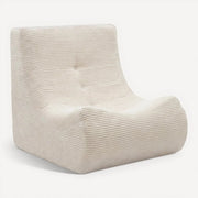 IDMarket - Poltrona a sacco modulabile BILLY, 1 posto, in velluto a coste beige