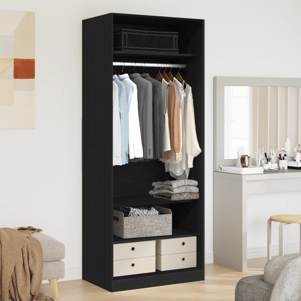 Armadio rovere nero Set di 2 Rovere nero Legno ingegnerizzato