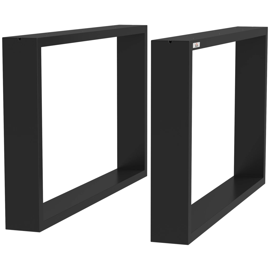Gamba Tavolo ¨C Zephmum ¨C Design Rettangolare 70x41 cm Nero