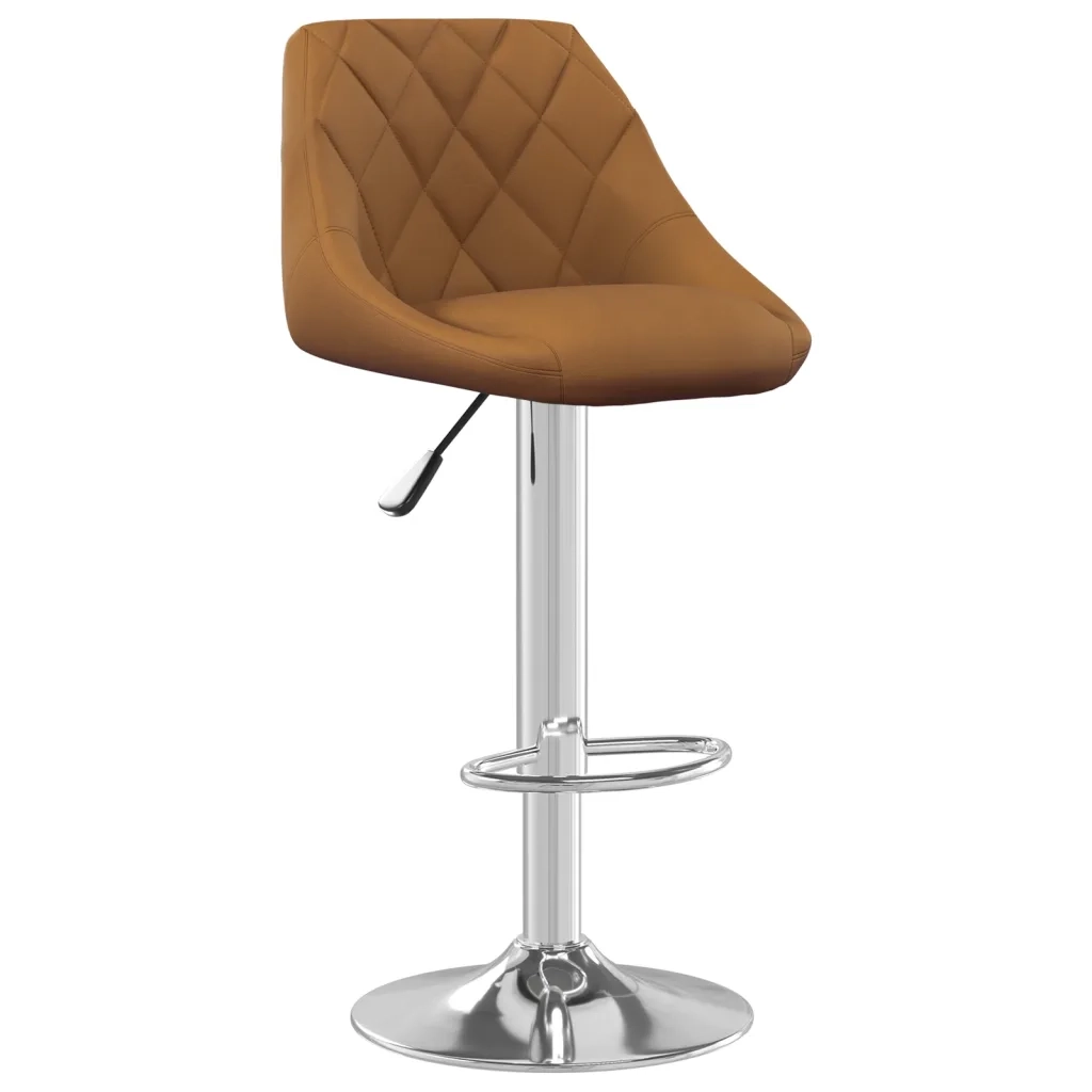 Sgabello da Bar Marrone in Velluto cod mxl 55301