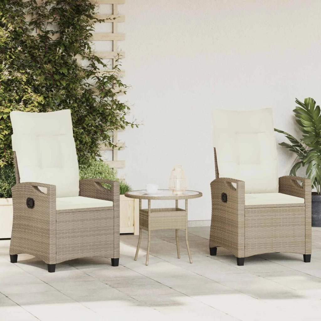 Sedia da Giardino 2 pz | Sedie da Esterno Beige e Crema 56 x 60 x 112 cm