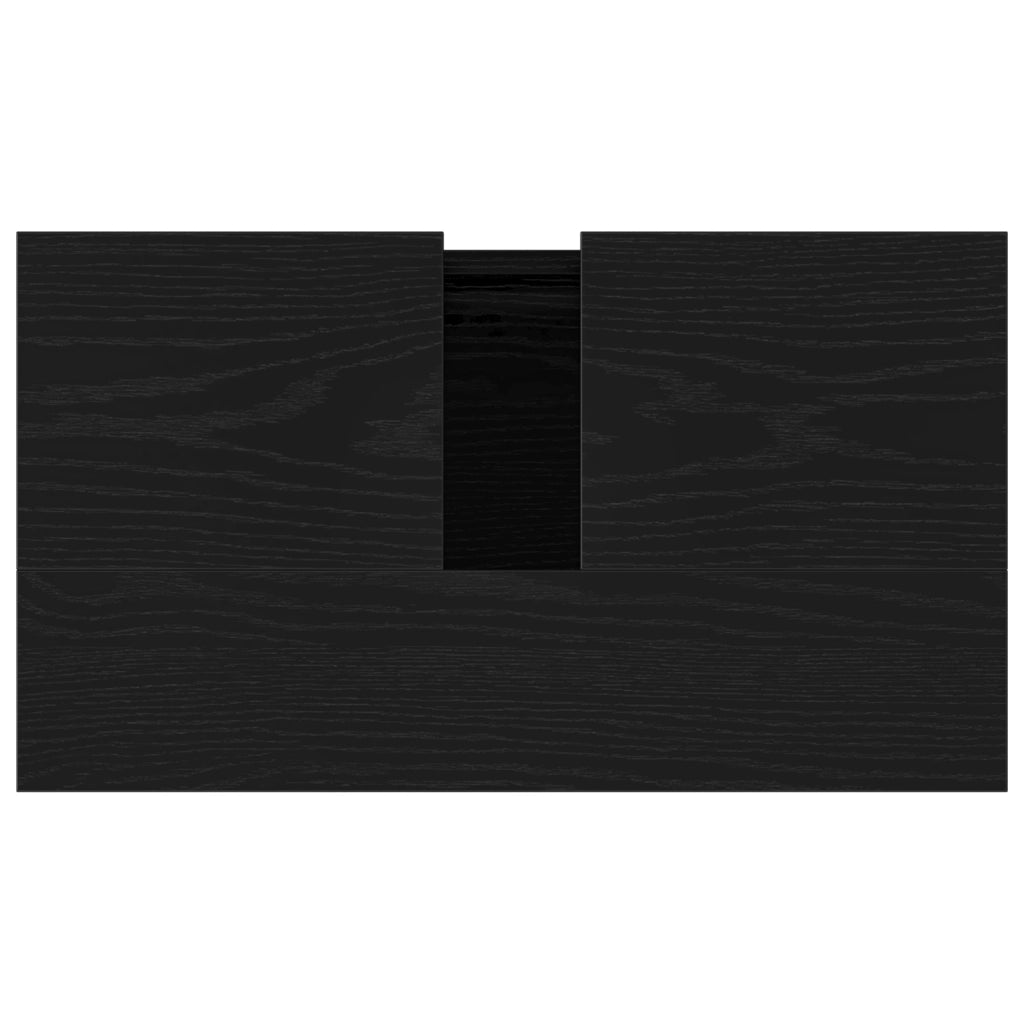 Cabinet da bagno  Nero Rovere 58x33x60 cm Legno ingegnerizzato