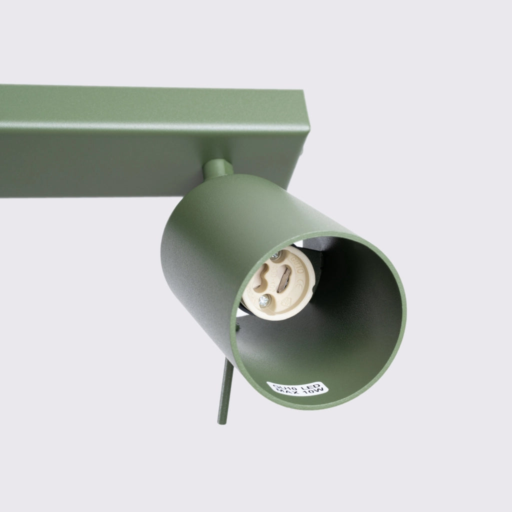 Plafoniera TORQUE Pure Lume verde oliva 30cm 2 spot GU10