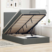 Struttura Letto Pouf con Materasso 120x200 cm in Tessuto 3313914