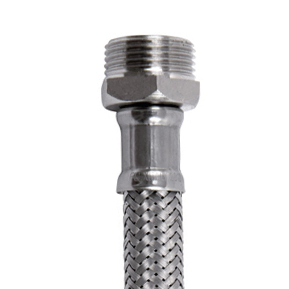 Flessibile in acciaio inox 3/4â€ m - f con curva