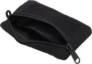 15 x 10 x 2 cm Tasca in nylon con chiusura a cerniera per campeggio e escursioni - impermeabile - nero.