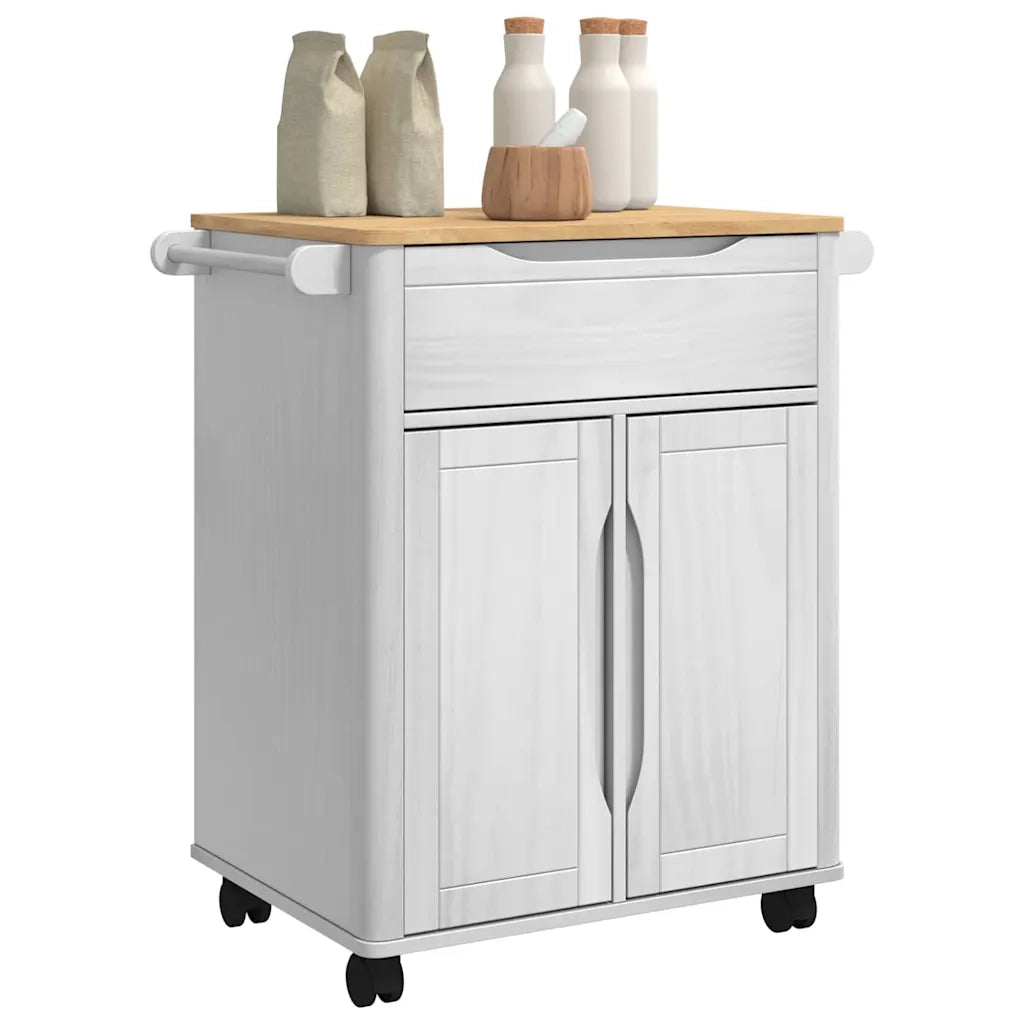 Carrello da Cucina FLORO Bianco 72,5 x 45 x 80 cm CFW8298183